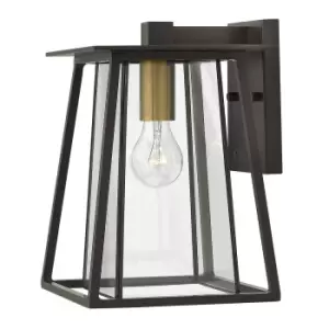Image of Walker 1 Light Medium Outdoor Wall Lantern Bronze IP44, E27
