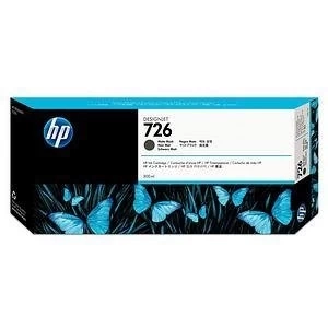Image of HP 726 Matte Black Ink Cartridge 300ml