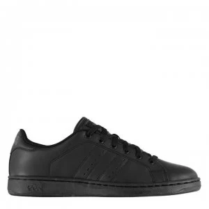 Image of Lonsdale Leyton Leather Mens Trainers - Black