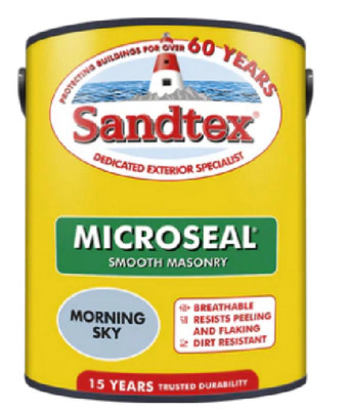 Image of SANDTEX 15 Year Microseal Smooth Masonry - Morning Sky - 5L - Sandtex 5095997