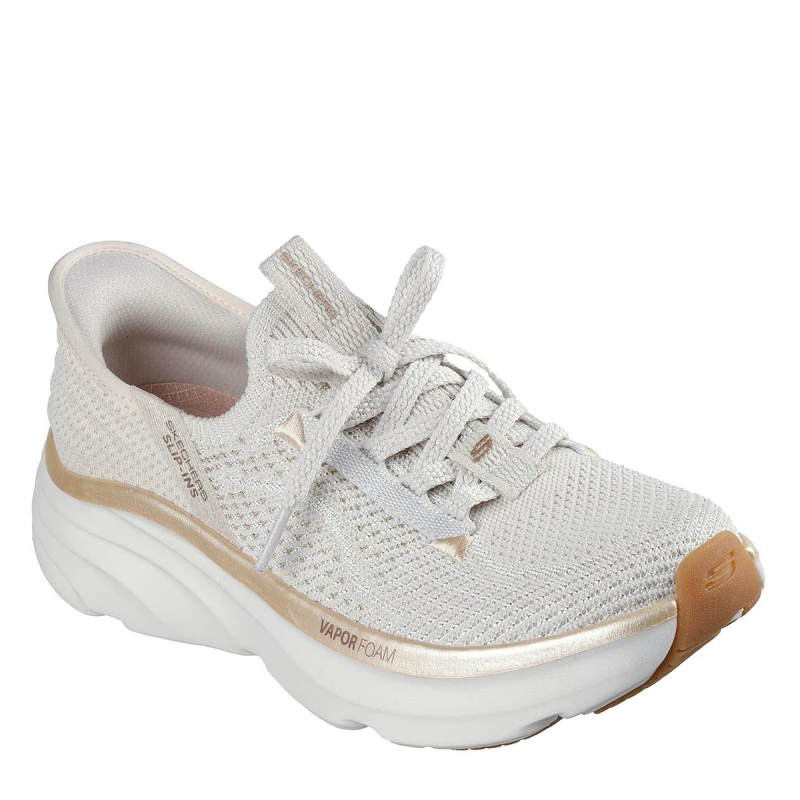 Image of Skechers Womens D Lux Vapor Runners White/Gold female 4 (37)