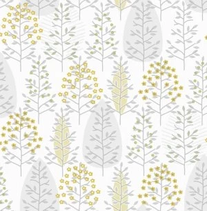 Image of Fresco Scandiscape Ochre Yellow Wallpaper