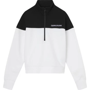 Image of Calvin Klein Jeans Back Logo Zip Top - CK BLACK BEH