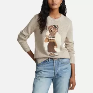Image of Polo Ralph Lauren Bear Cotton-Blend Sweatshirt - M