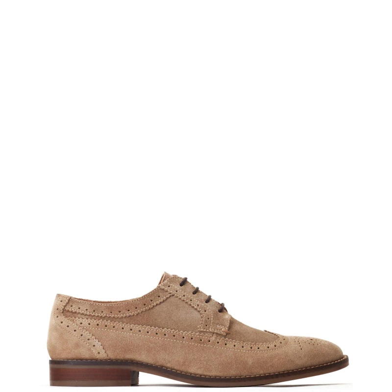 Image of Base London Base London Men Twain Brogue Shoe in Light Brown Size: 9 Light Brown 9 Male 5038538361435