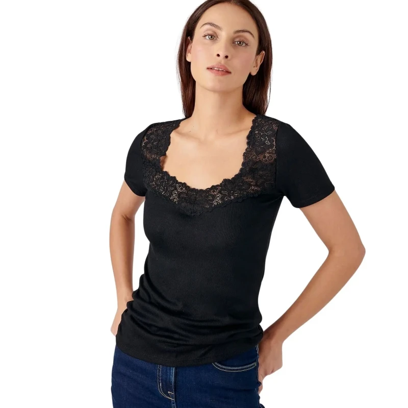 Image of Damart Womens T-Shirt Damart Thermolactyl Noir Female S 73907-NOIR