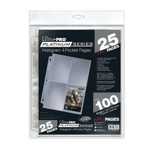 Image of Ultra Pro Platinum Series 4-Pocket Pages - 25 Sleeves