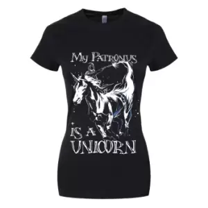 Image of Grindstore My Patronus Is A Unicorn Ladies T-Shirt (Medium) (Black)