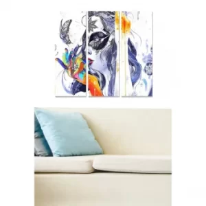 Image of MDF7436501598594 Multicolor Decorative MDF Painting (3 Pieces)