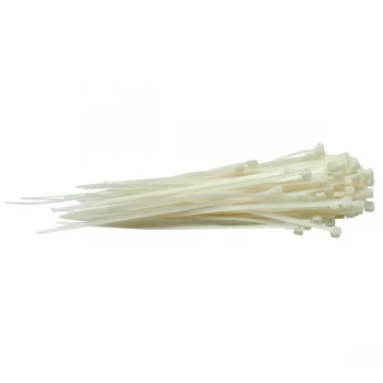 Image of Draper 70392 White Cable Ties 3.6 x 150mm - 100pc