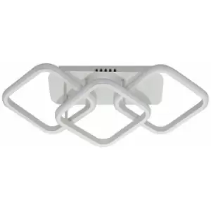 Image of Helam Matera Integrated LED Semi Flush Light White 44.5cm