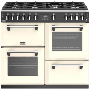 Image of Stoves Richmond Deluxe S1000G 100cm Gas Range Cooker with Electric Grill - Cream - A+/A/A Rated
