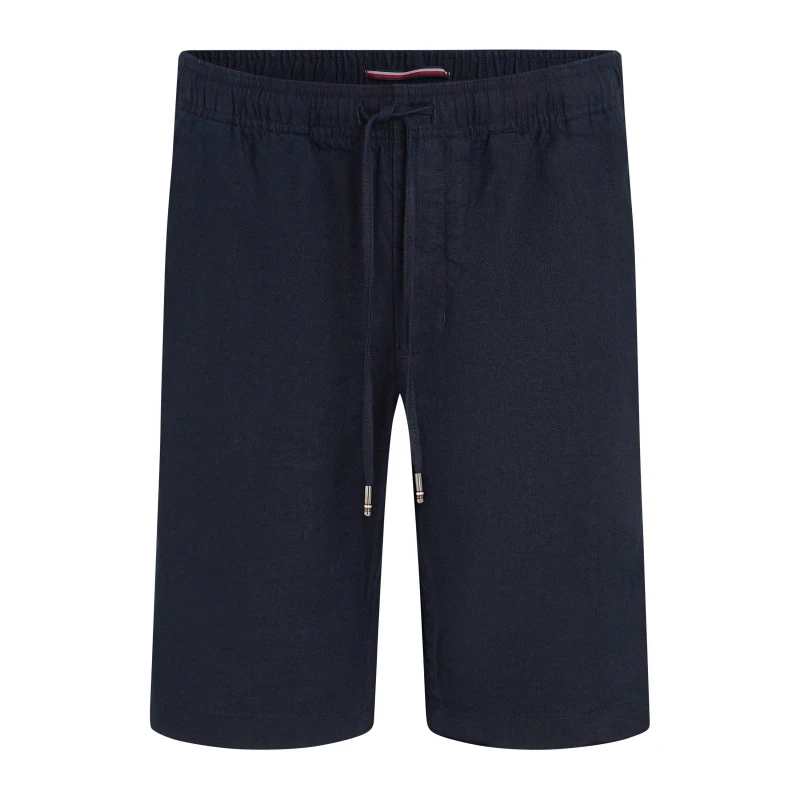 Image of Tommy Hilfiger Mens Harlem Linen Relaxed Fit Woven Tracksuit Shorts Desert Sky male 38W R