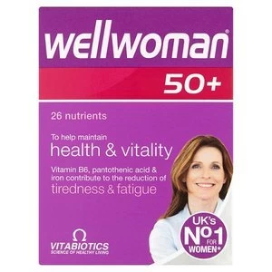 Image of Vitabiotics Wellwoman 50+ Tablets 30s