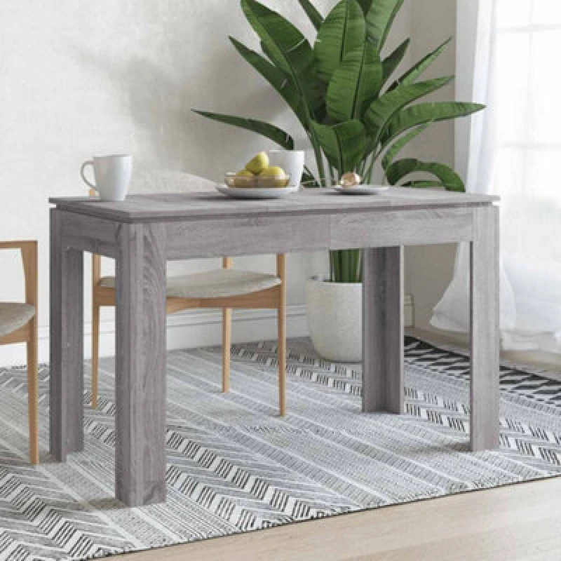 Image of Vidaxl Dining Table Grey Sonoma 120X60X76cm Engineered Wood, Grey 815388