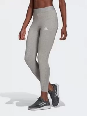 Image of adidas Aeroready Designed 2 Move Cotton Touch 7/8 Leggings, Grey, Size S, Women