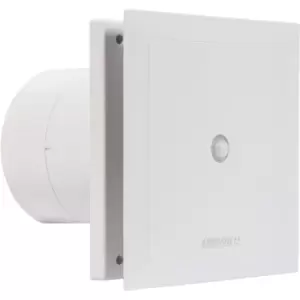 Image of Airflow QuietAir Extractor Fan 120mm Motion Sensor/Timer in White ABS