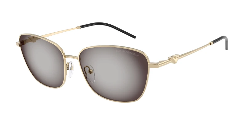 Image of Emporio Armani Woman Emporio Armani EA2170 30138G Sunglasses Metal Gold Grey Geometric Normal Shaded Gold Sunglasses Woman Metal