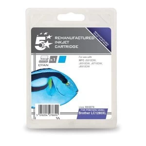Image of 5 Star Office Brother LC1280XL Cyan Inkjet Cartridge