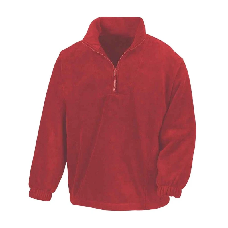 Image of Result Result Men Polartherm Zip Neck Fleece in Red Size: Small Red S Male 5063470851232
