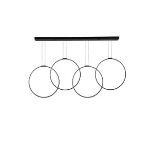 Image of Pachna Ceiling Pendant Light LED 4x 24W Black