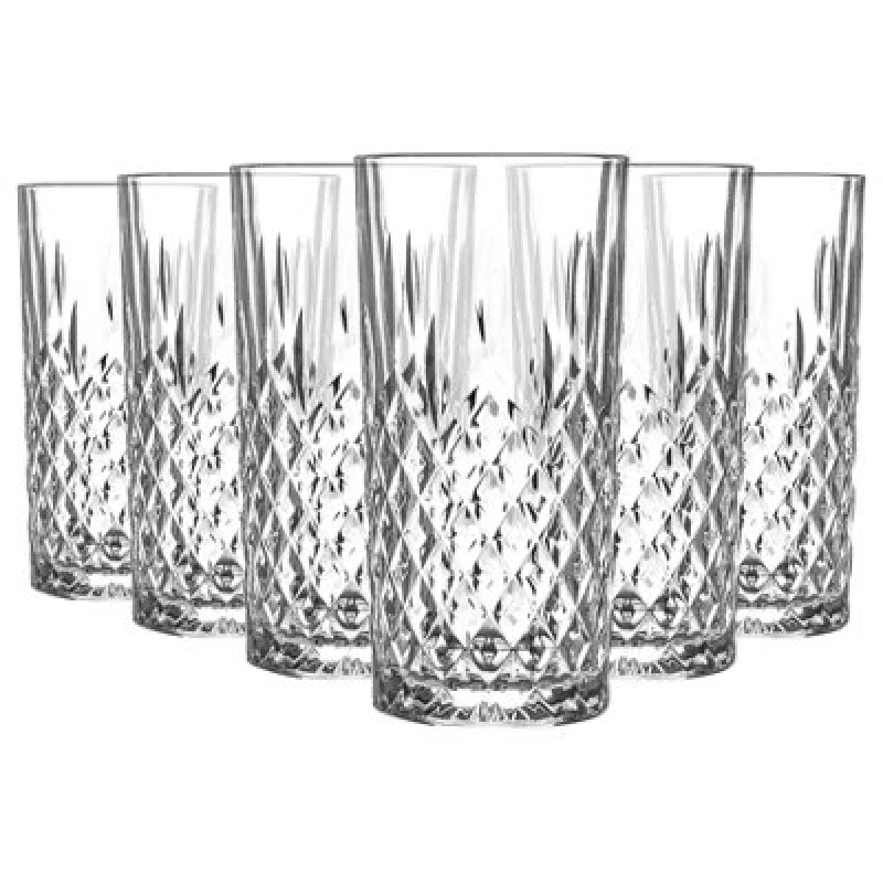 Image of LAV Odin Highball Glasses - 356ml - Clear - Pack of 6 Clear unisex