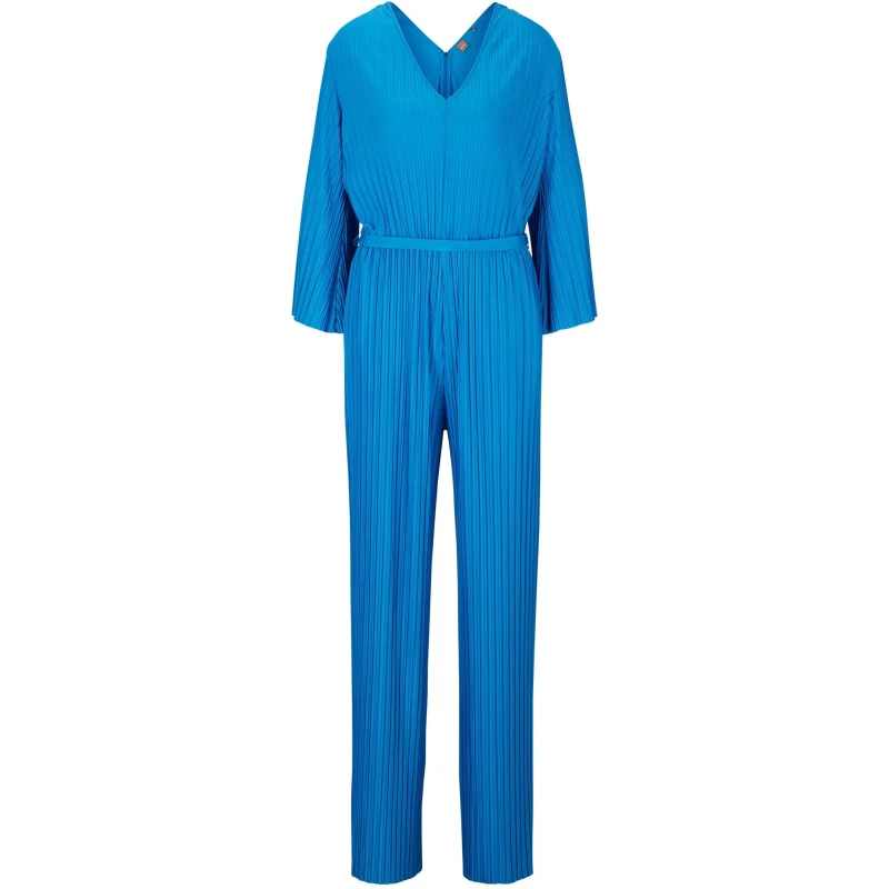 Image of Boss Womens Edacria Jumpsuit Jumpsuits 8 (S) Blue 65311019310