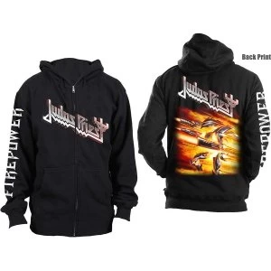 Image of Judas Priest - Firepower Unisex Small Zipped Hoodie - Black