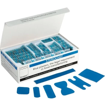 Image of Blue Detectable Plasters Assorted (Box-100) - Medikit