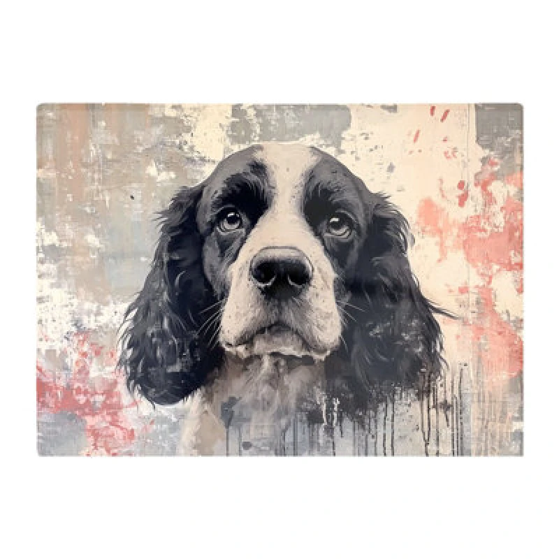 Image of Warren Reed Designer Banksy Inspired Cocker Spaniel Chopping Board