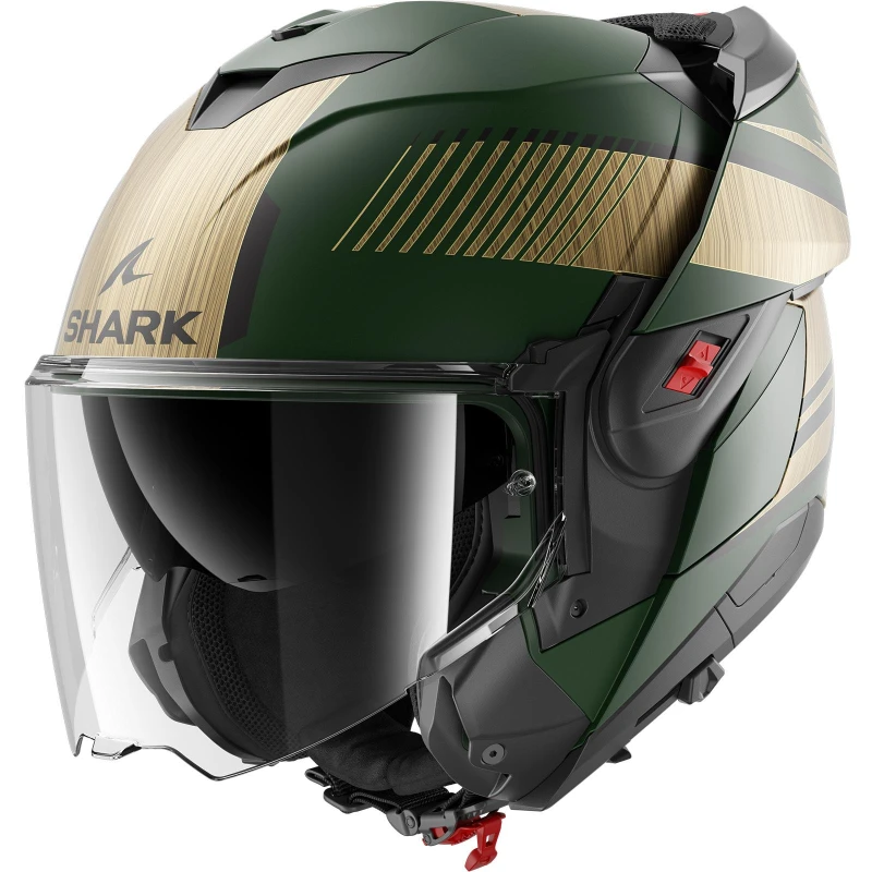 Image of Shark Oxo Sikter Helmet, black-green-gold, Size M for Men
