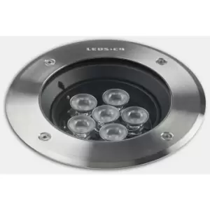 Image of Leds-C4 Gea - Outdoor LED Recessed Ground Uplight Stainless Steel Polished 12.5cm 785lm 61deg. 4000K IP67