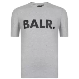 Image of BALR Logo Short Sleeved T Shirt - Grey