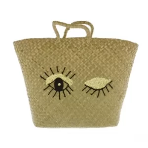 Image of Eyelash Tote Bag Black and Gold 58cm