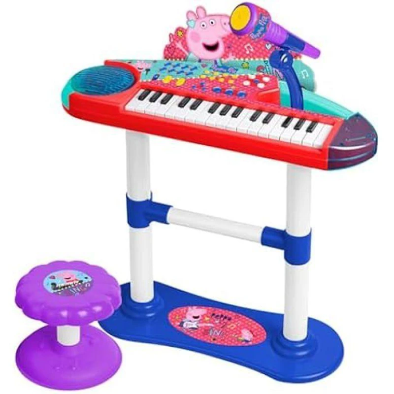 Image of Peppa Pig Keyboard With Microphone & Stand And Bench 2353