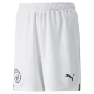 Image of Puma Manchester City Home Shorts 2022 2023 Juniors - White