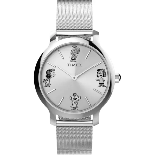 Image of Timex Watches Ladies Peanuts Transcend Silver-Tone Watch TW2W46000