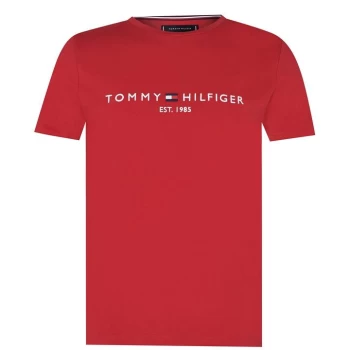 Image of Tommy Hilfiger Logo T Shirt - Regatta Red XIT