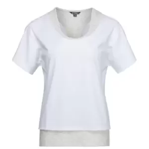 Image of Golddigga Double Plain T Shirt Ladies - White