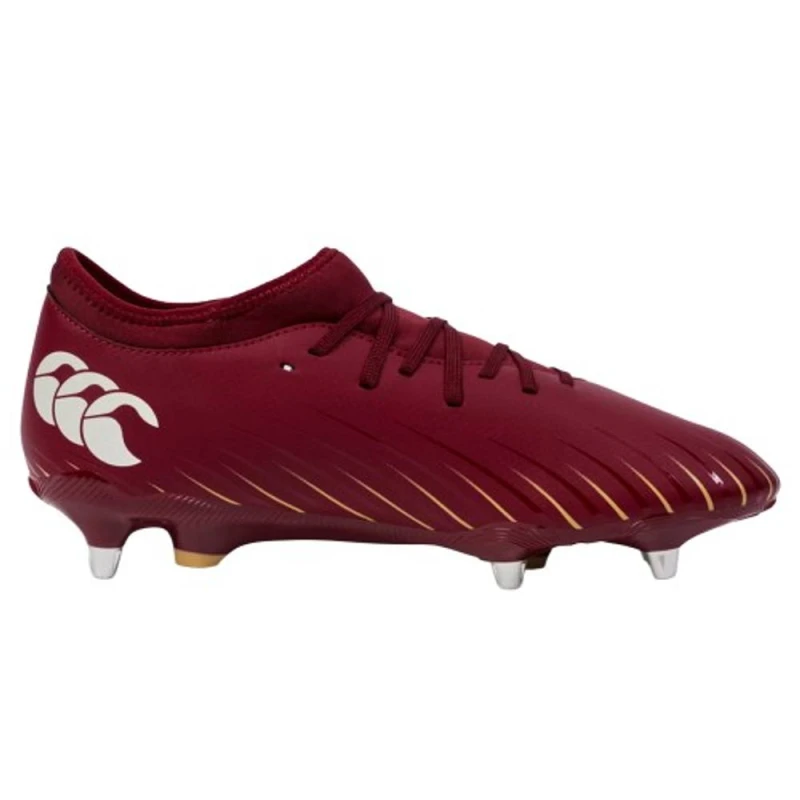 Image of Canterbury Speed Falcon Team Soft Ground Rugby Boots in Red Size: 3 Red Unisex 3