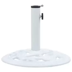 Image of Vidaxl 47864 Umbrella Base White 9 Kg 40cm Cast Iron