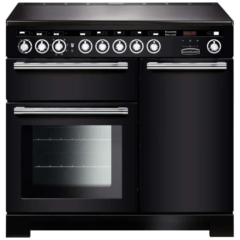 Image of Rangemaster EDL100EICB/C Encore 100cm Deluxe Induction Range Cooker 127710 - CHARCOAL BLACK EDL100EICB/C