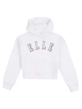 Image of Elle Girls Oversize Hoodie - White, Size Age: 5-6 Years, Women