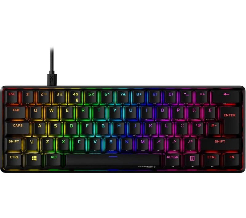 Image of HYPERX Alloy Origins 60 RGB Mechanical Gaming Keyboard, Black 196786337512