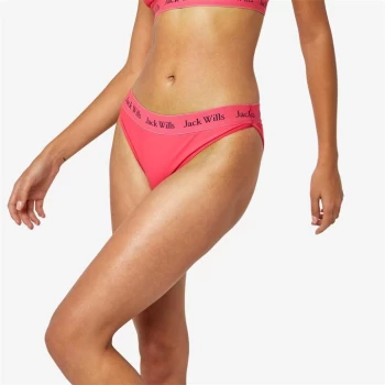 Image of Jack Wills Eco Classic Taped Bikini Bottoms - Bright Pink