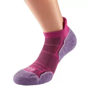 Image of 1000 Mile Womens/Ladies Run Socks (Pack of 2) (S) (Pink/Lavender)