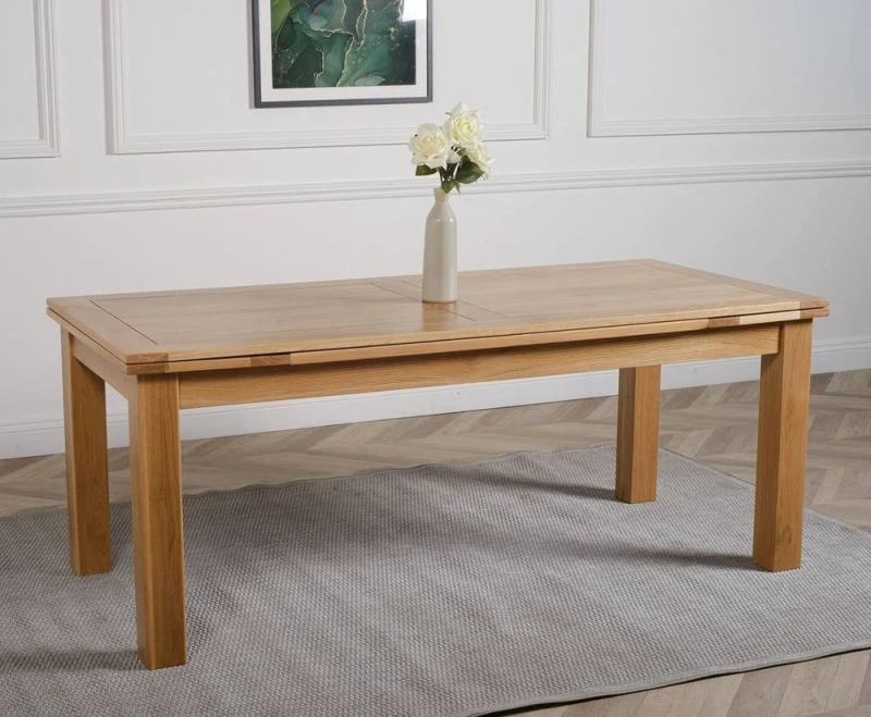 Image of Thats Furniture Richmond 200 - 280cm Large Oak Extendable Dining Table in Light Oak Light Oak Unisex