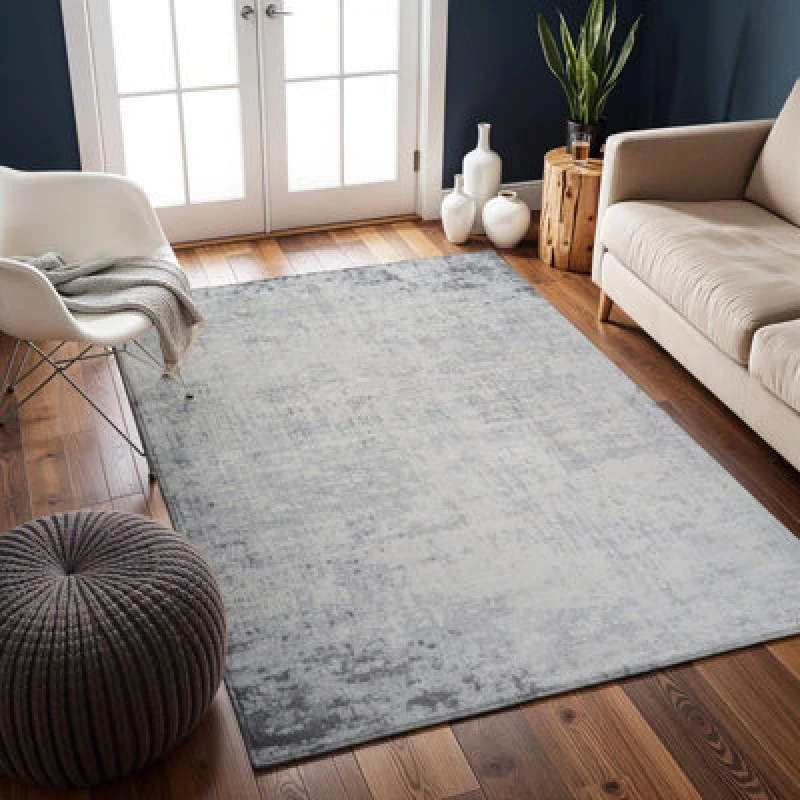 Image of Livabliss Abstract Modern Marble Charcoal Alix Area Rug 140 X 200 Cm - Easy Care, Non Shedding, Ideal For Living Room & Bedroom