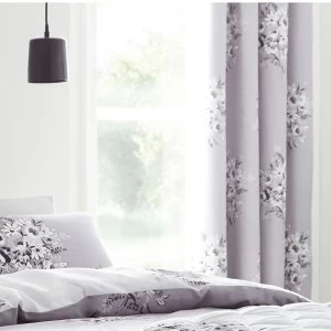 Image of Catherine Lansfield Floral Bouquet Eyelet Curtains