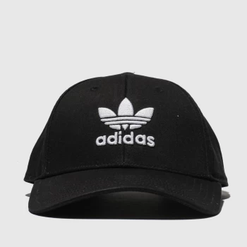 Image of Adidas Black & White Classic Trefoil Baseball Cap